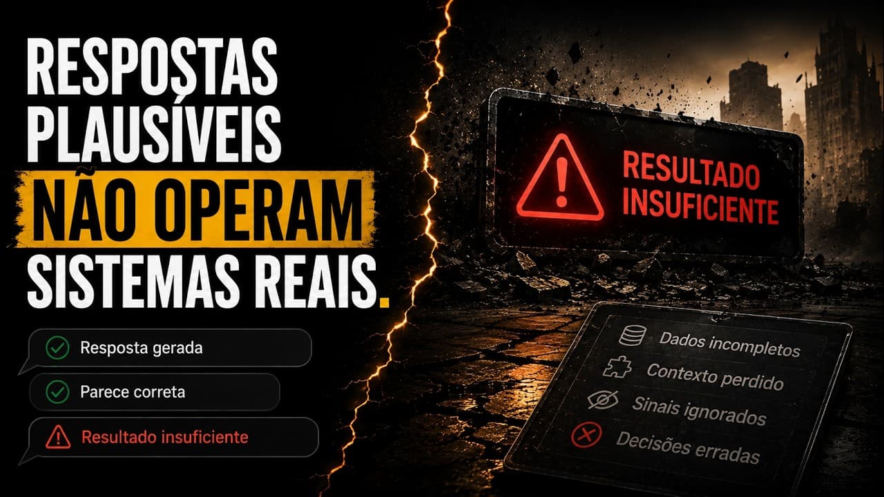 Respostas plausíveis não operam sistemas reais